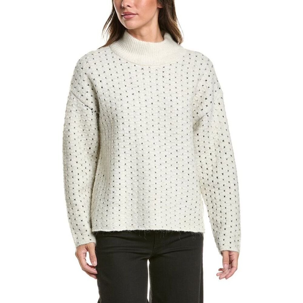 Ichi Womens  Ihkamara Alpaca-Blend Sweater, White